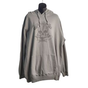 C Port And Company Bone Yard  Long Sleeve Hoodie Men's Gray Size 2XL